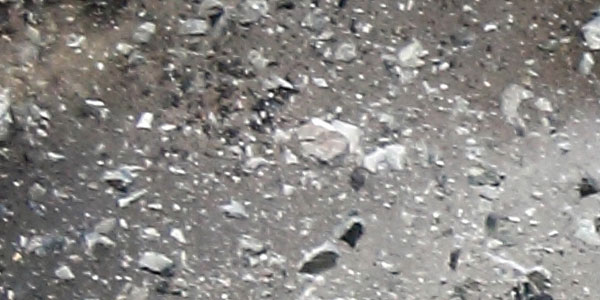 Explosion of rocks